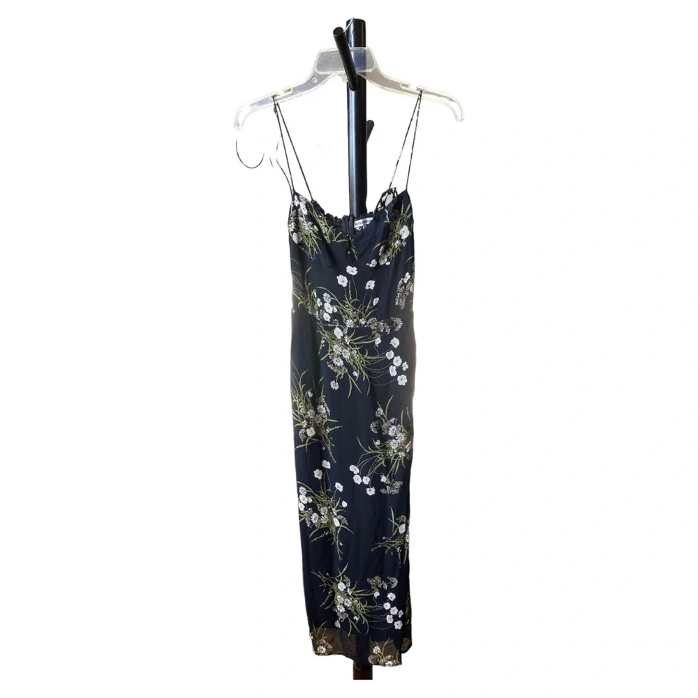Reformation Kourtney Black Floral Dress - Picture 2 of 10